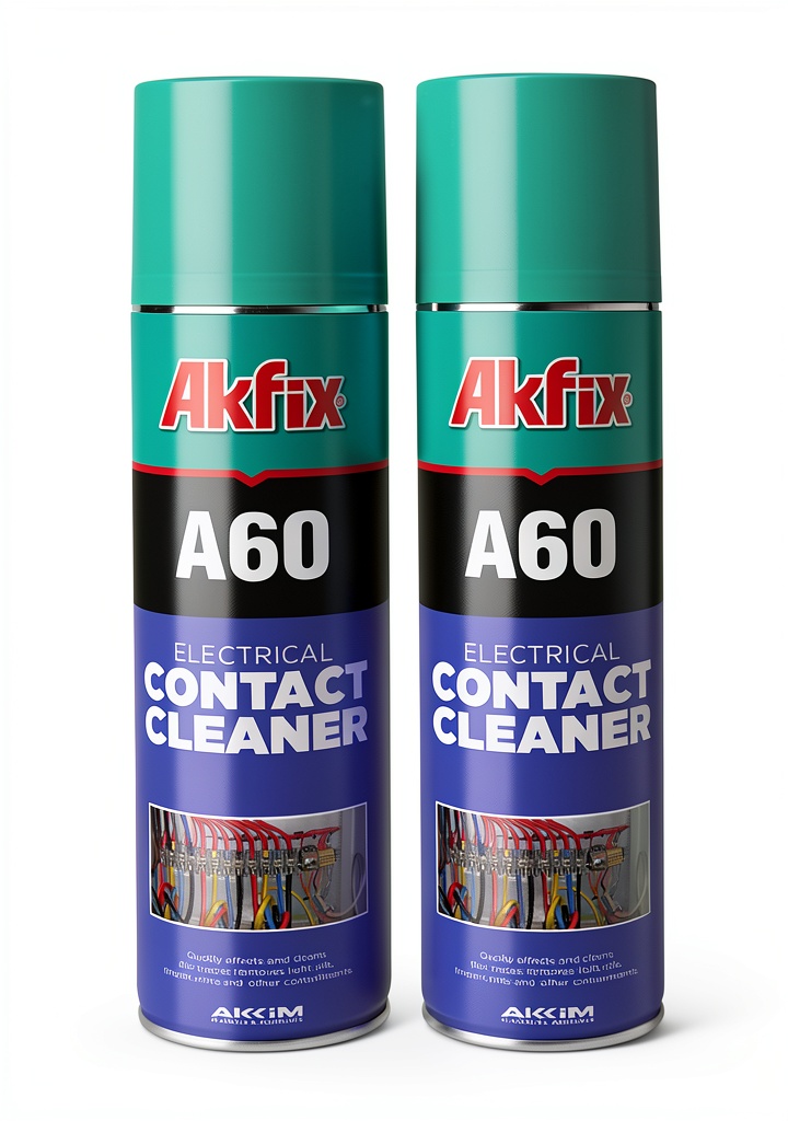 Installing Akfix A60 Contact Cleaner Electrical Spray 12 Oz on a wooden desk