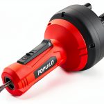 Drain Auger POPULO Auto Feed 17FT Snake for Sink, Shower, Bathtub-0