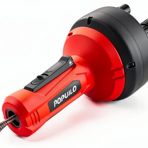 Drain Auger POPULO Auto Feed 17FT Snake for Sink, Shower, Bathtub-0