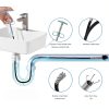 63inch Drain Clog Remover(1pack), 50inch Drain Snake Hair Remover(4pack), Flexible Metal Sink Snakes for Shower, Bathtub, Kitchen Sink, Toilet Drains, 5 Pack-2