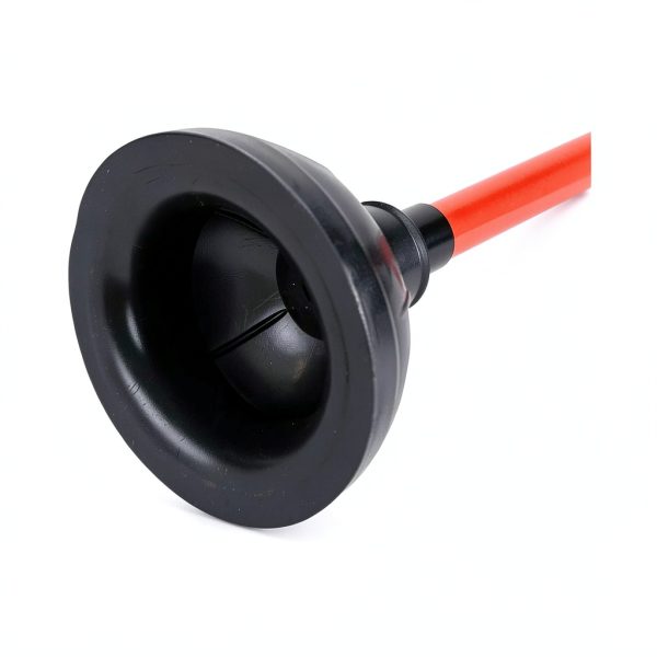 Boardwalk Toilet Plunger 18in Handle for 5-5/8in Bowls Red/Black-2