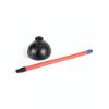 Boardwalk Toilet Plunger 18in Handle for 5-5/8in Bowls Red/Black-4