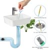 63inch Drain Clog Remover(1pack), 50inch Drain Snake Hair Remover(4pack), Flexible Metal Sink Snakes for Shower, Bathtub, Kitchen Sink, Toilet Drains, 5 Pack-3