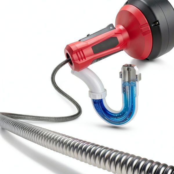 Drain Auger POPULO Auto Feed 17FT Snake for Sink, Shower, Bathtub-3