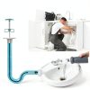 63inch Drain Clog Remover(1pack), 50inch Drain Snake Hair Remover(4pack), Flexible Metal Sink Snakes for Shower, Bathtub, Kitchen Sink, Toilet Drains, 5 Pack-5