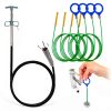 63inch Drain Clog Remover(1pack), 50inch Drain Snake Hair Remover(4pack), Flexible Metal Sink Snakes for Shower, Bathtub, Kitchen Sink, Toilet Drains, 5 Pack-0