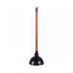 Boardwalk Toilet Plunger 18in Handle for 5-5/8in Bowls Red/Black-0