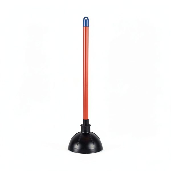 Boardwalk Toilet Plunger 18in Handle for 5-5/8in Bowls Red/Black-0